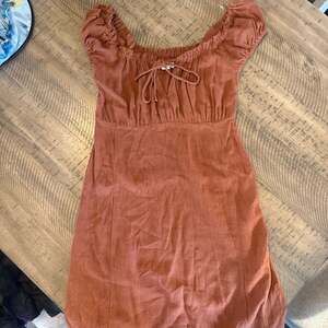 Aeropostale Brown Puff Sleeve Milkmaid Mini Dress
